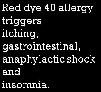 red dye 40 allergy
