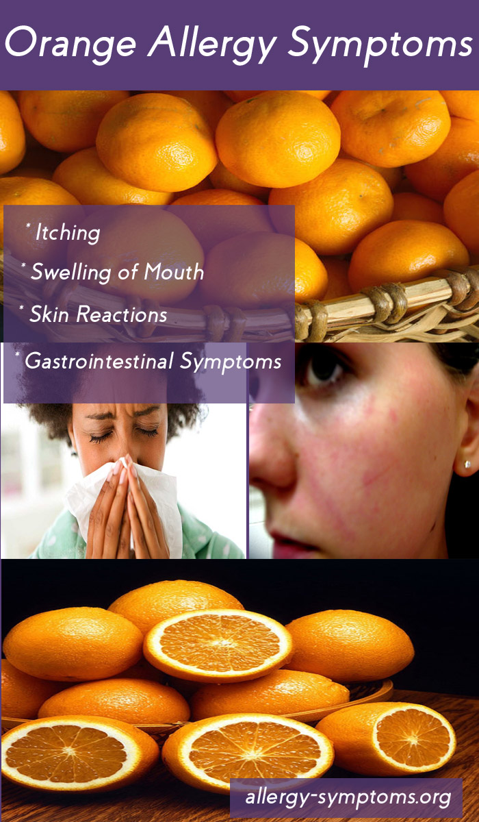 orange allergy symptoms